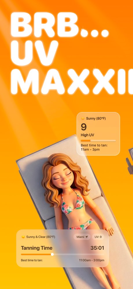 SPF Tan Timer app screenshot 1