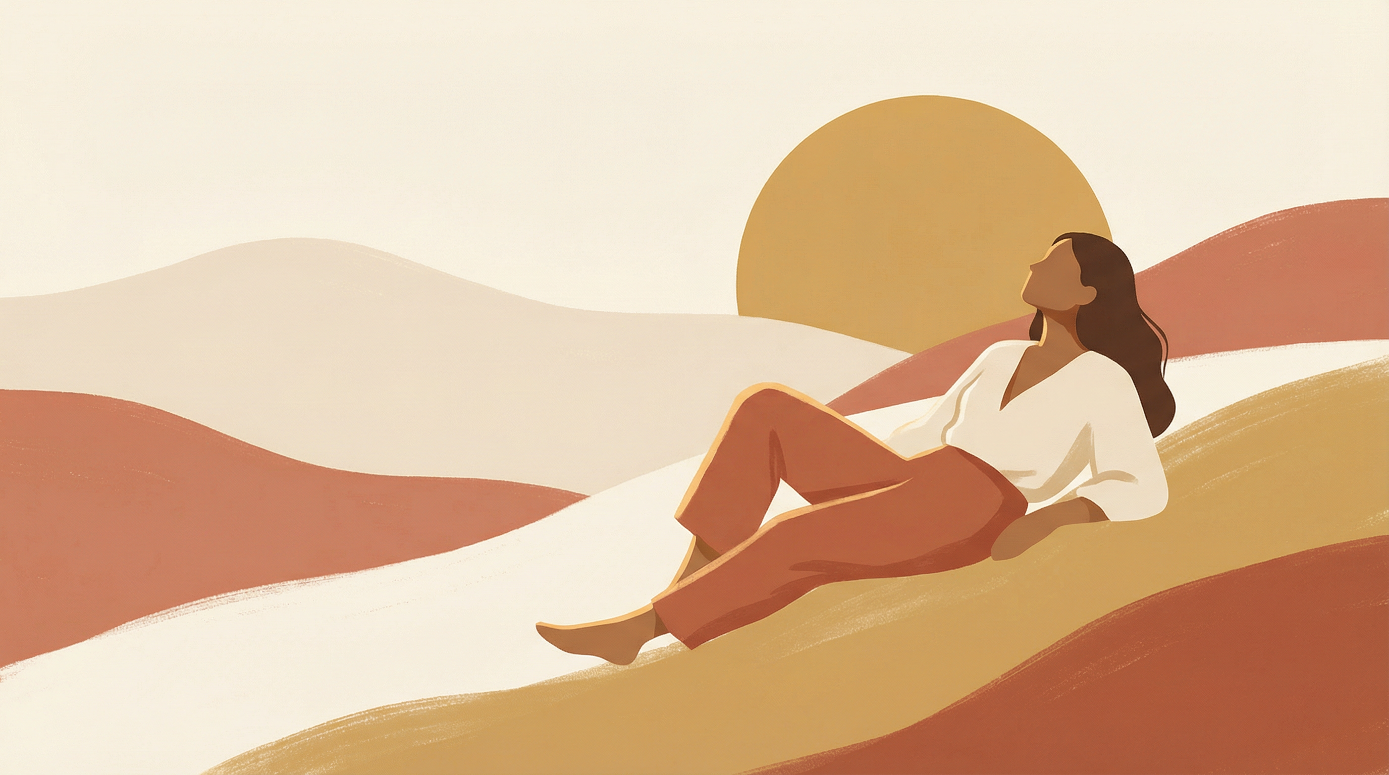 Person relaxing in sun with golden tan
